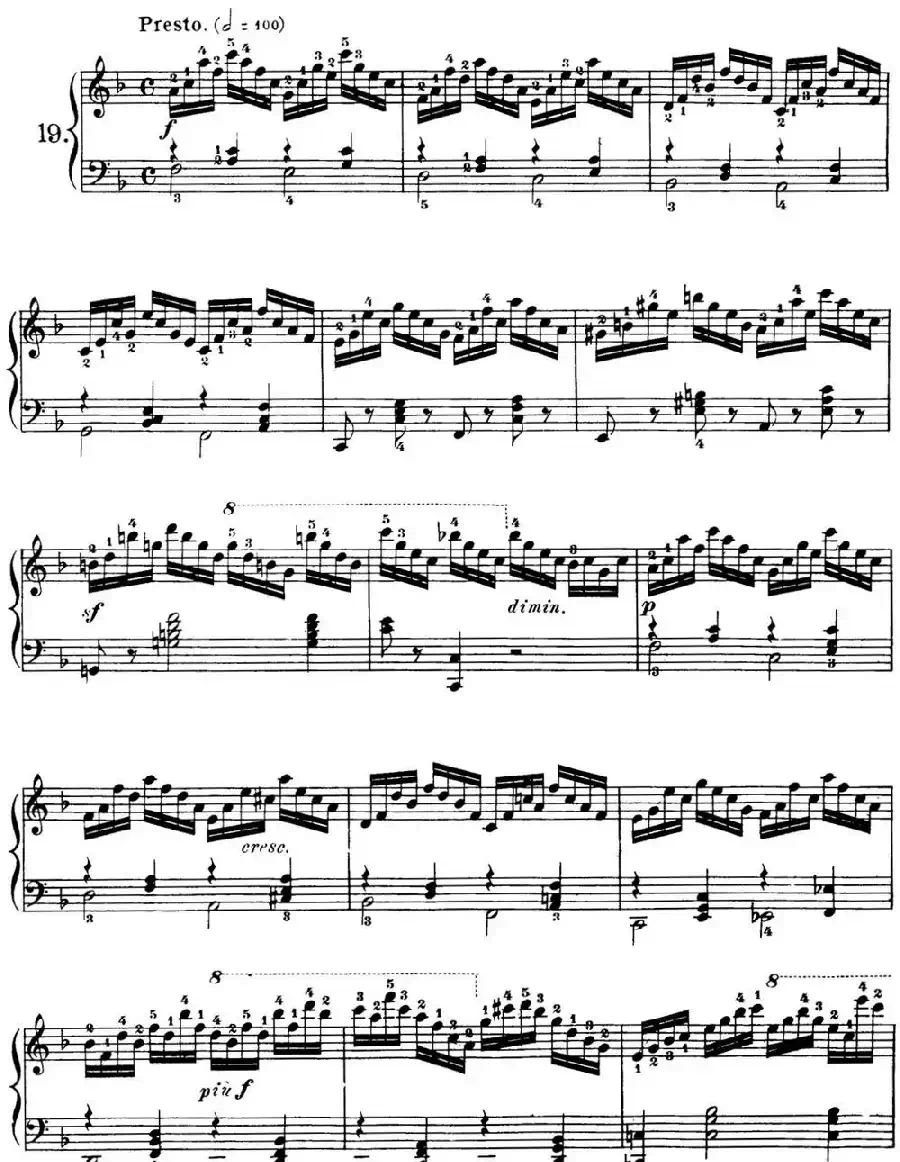 40首车尔尼Op.299钢琴快速练习曲(NO.19)