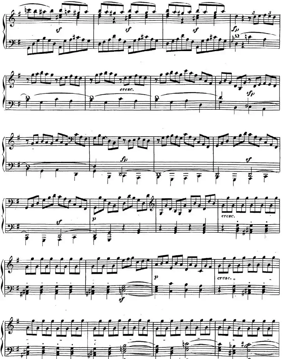 贝多芬钢琴奏鸣曲16 G大调 Op.31 No.1 G major