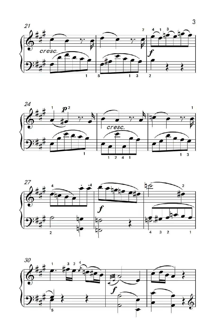 A大调钢琴奏鸣曲（小步舞曲）