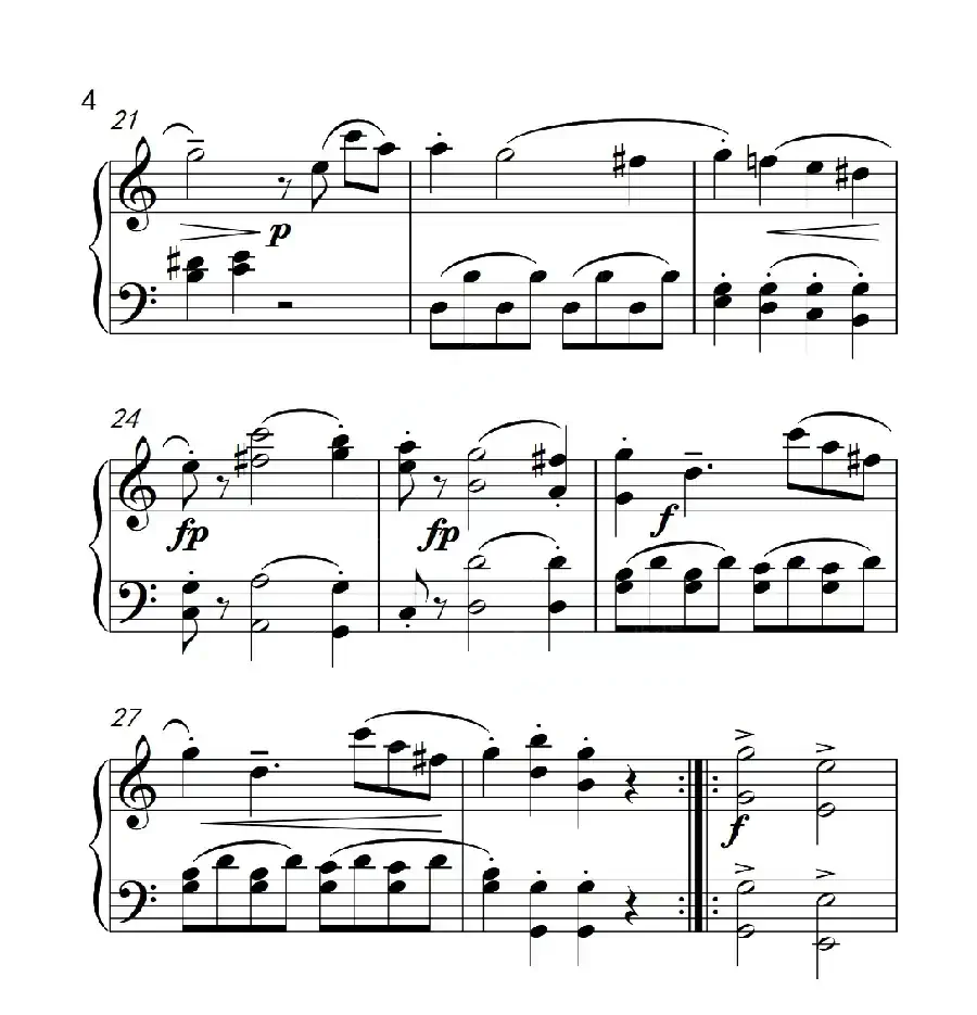 第四级B组 小奏鸣曲(中国音乐学院钢琴考级作品1~6级)