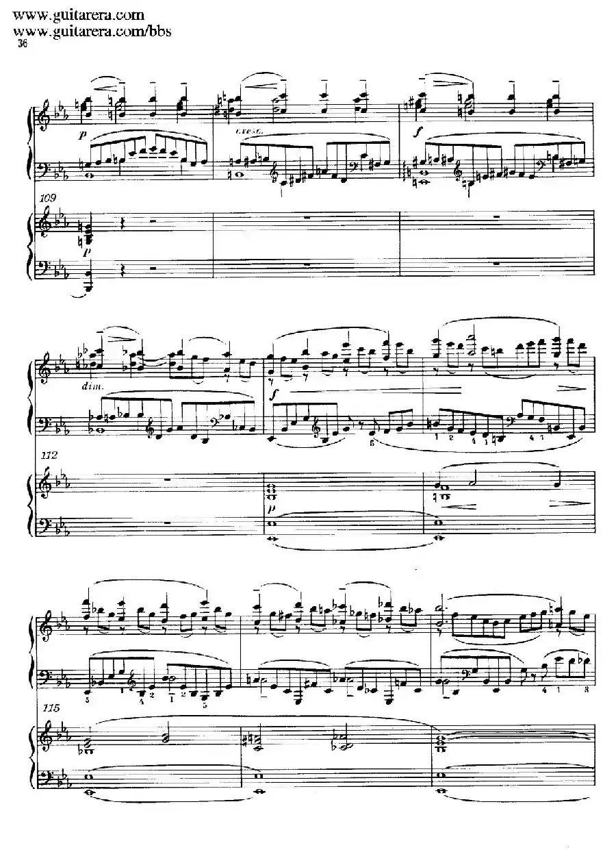 c小调第二钢琴协奏曲 Op.18（双钢琴·第一乐章）
