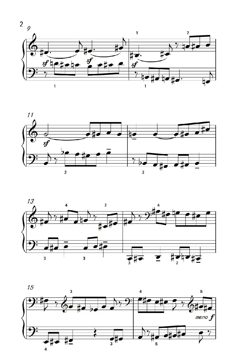 半音创意曲（三） A（巴托克 小宇宙 钢琴教程 6）