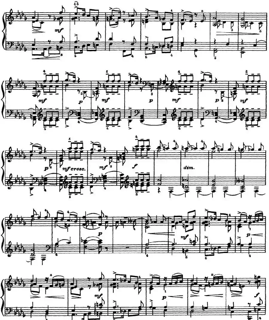 柴可夫斯基18首钢琴小品Op.72（9.Un poco di Schumann）