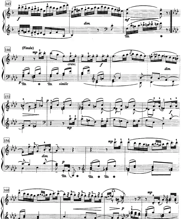钢琴教程第七级 大型乐曲（f小调变奏曲 Op.83）