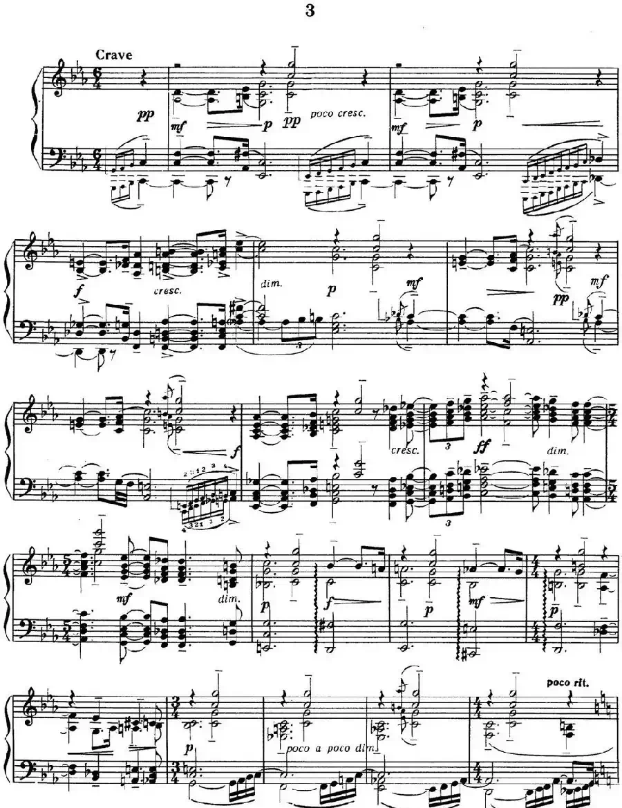 拉赫玛尼诺夫 音画练习曲3 Etudes tableaux Op.33 No.3