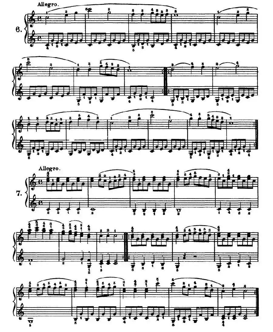 One Hundred and Ten Easy and Progressive Exercises Op.453（车尔尼110首简易练习曲 1——10）