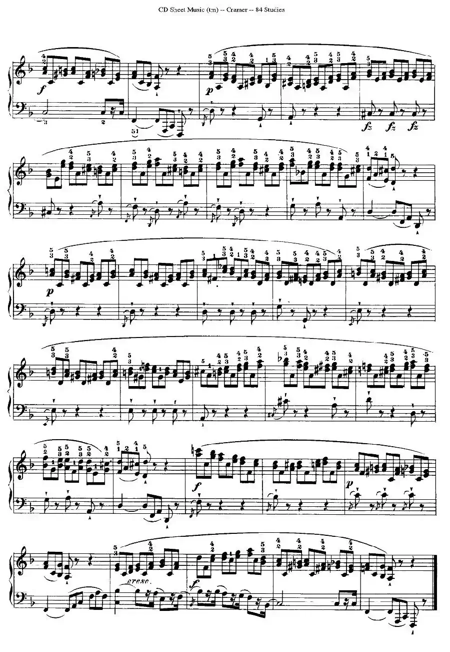 Cramer - 84 exercices（16—20）（克拉莫84首钢琴练习曲）