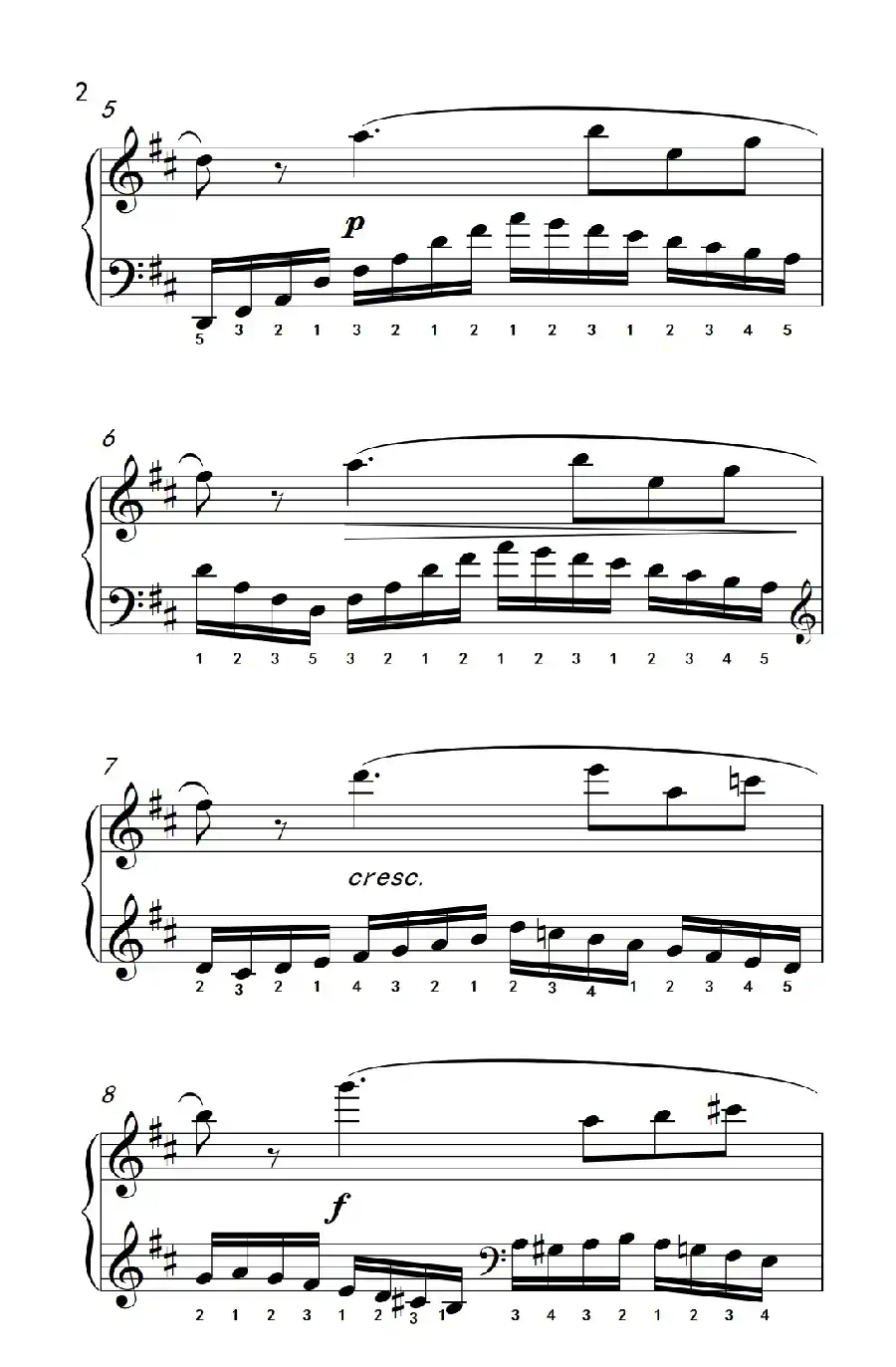 第八级2.练习曲 No.6 （中央音乐学院 钢琴（业余）考级教程 7-9级）