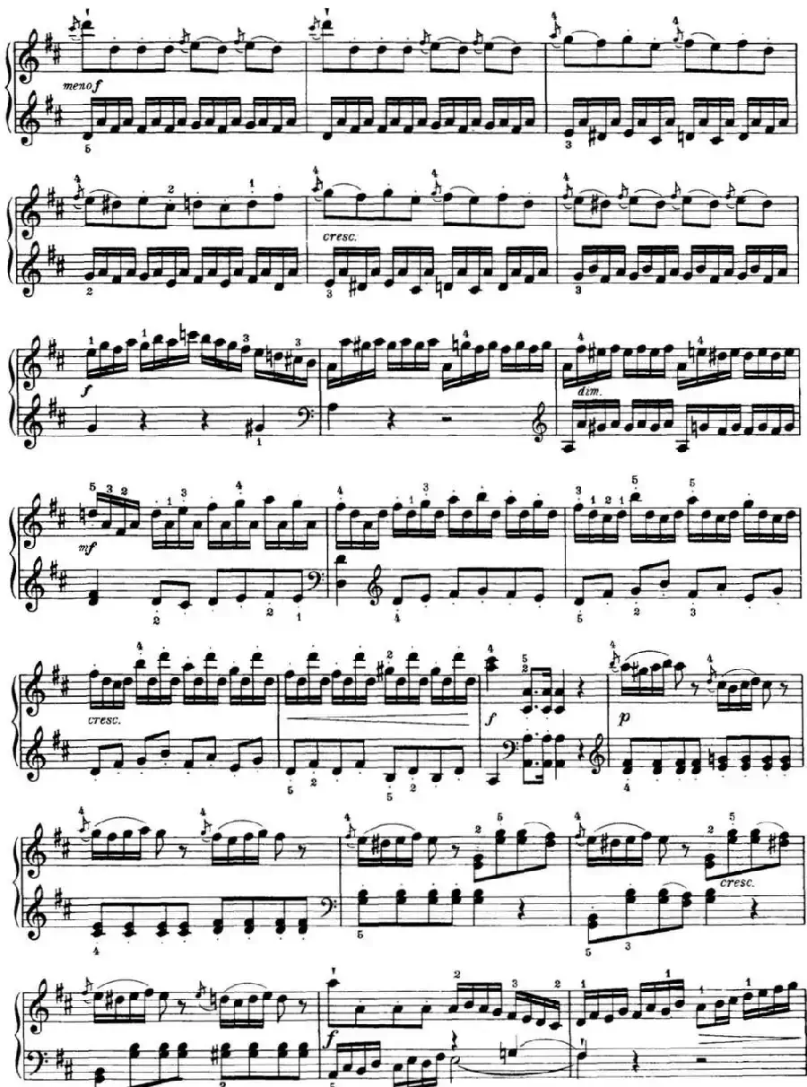 海顿 钢琴奏鸣曲 Hob XVI 37 in D major