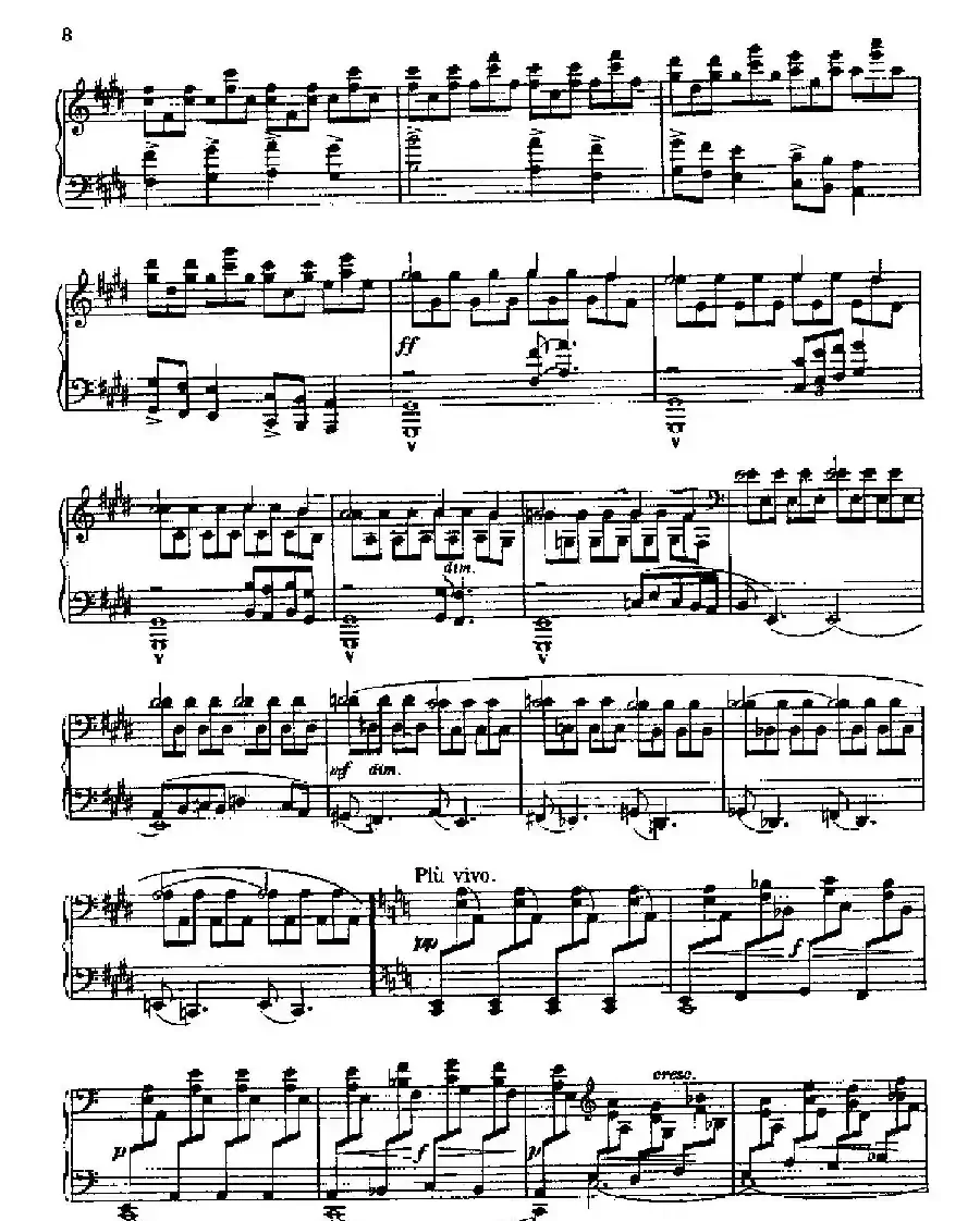 Three Preludes on Gregorian Melodies（三首格里高利圣咏前奏曲 2. 如暴风雨般激烈地）