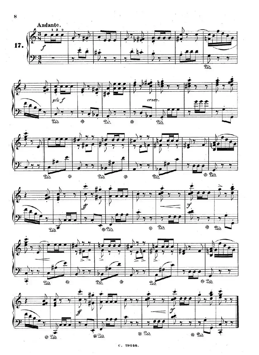 36 Etudes Rhythmiques et Melodiques Op.105（36首节奏与旋律练习曲 16—20）