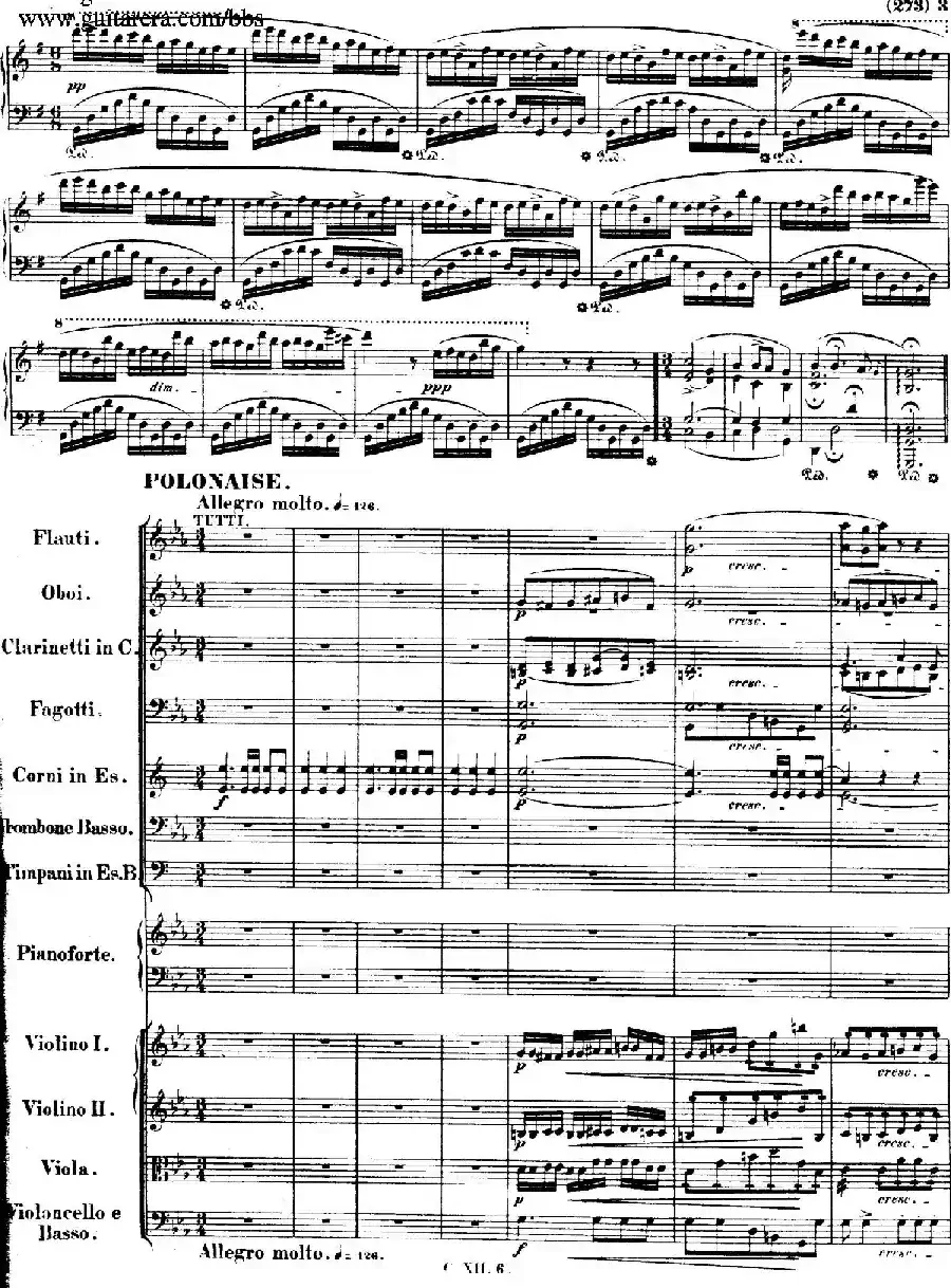 Grande Polonaise Brilliante Preceded by an Andante Spianato Op.22（平静的行板与华丽的波兰舞曲·总谱）