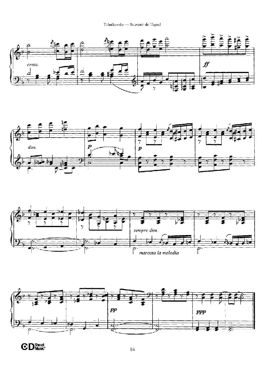 Souvenir de Hapsal Op.2（哈普萨的回忆·3）