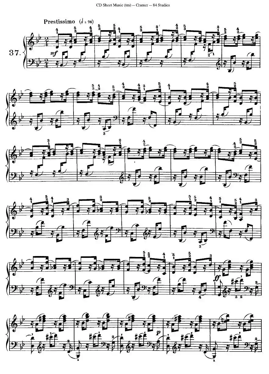 Cramer - 84 exercices（36—40）（克拉莫84首钢琴练习曲）