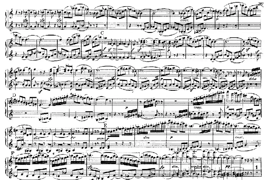 String Quartet No.9 in C Major Op.59-3 - 4 Hands（C大调第九弦乐四重奏·四手联弹）