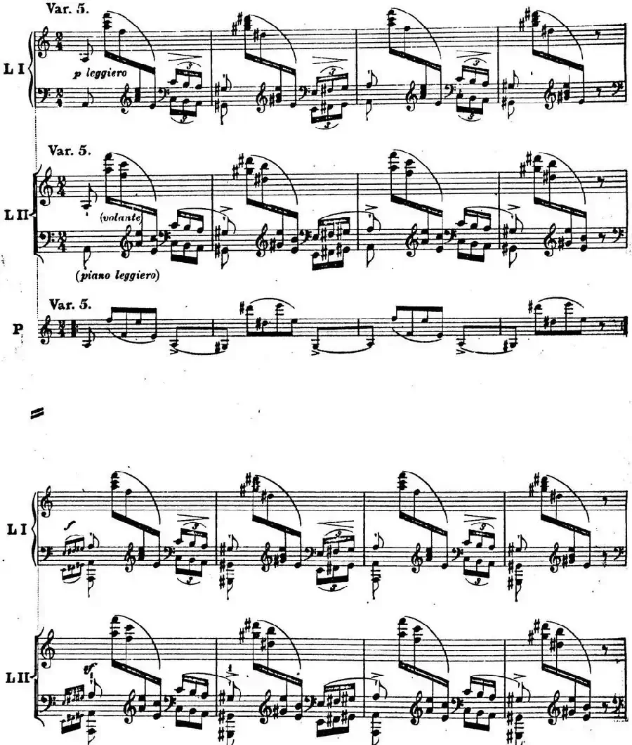 6首帕格尼尼大练习曲（Thema mit Variationen Etude Nr.6）