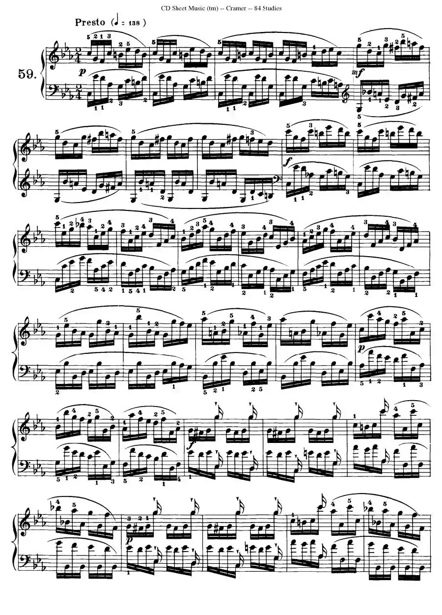 Cramer - 84 exercices（56—60）（克拉莫84首钢琴练习曲）