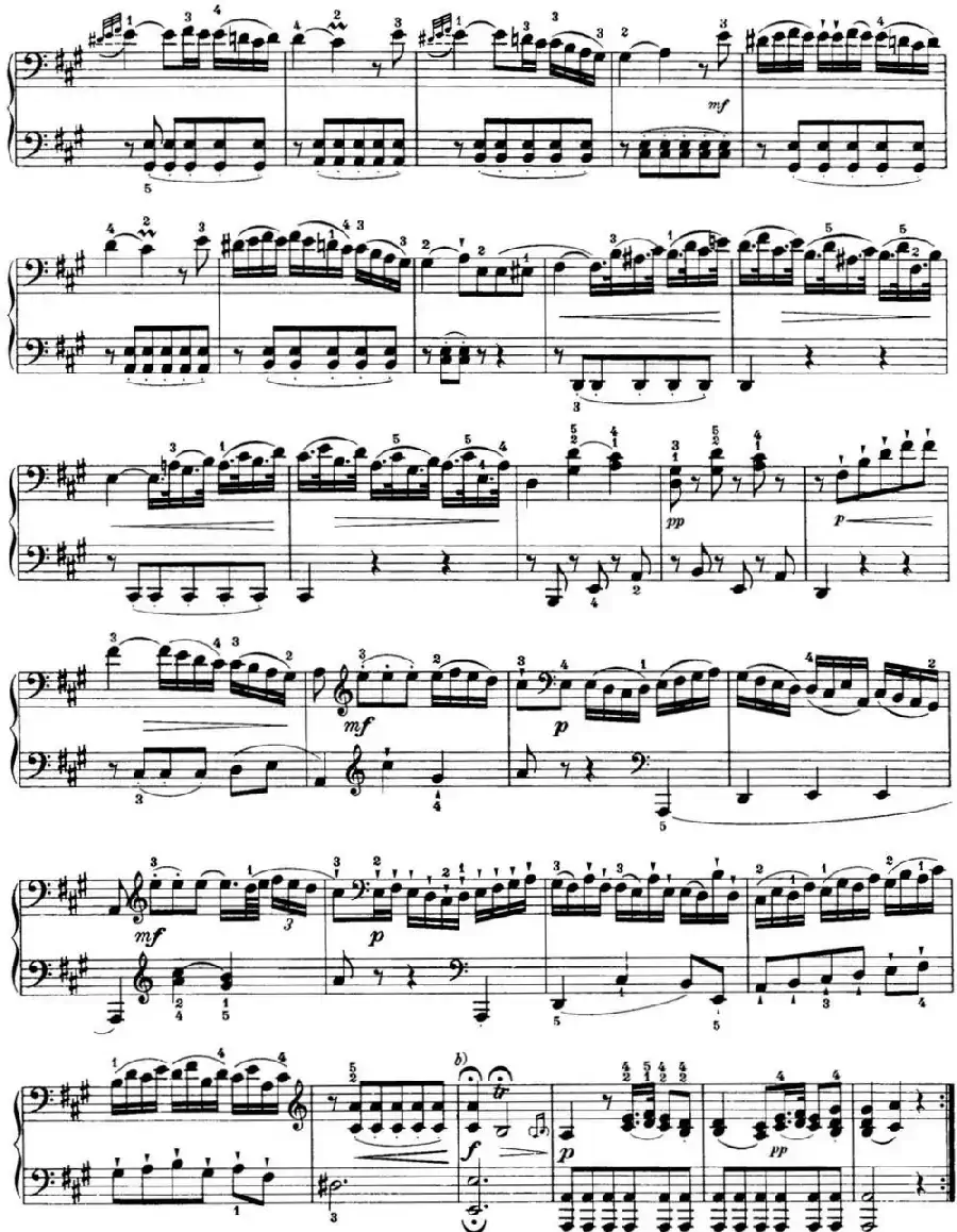 海顿 钢琴奏鸣曲 Hob XVI 19 Divertimento D major