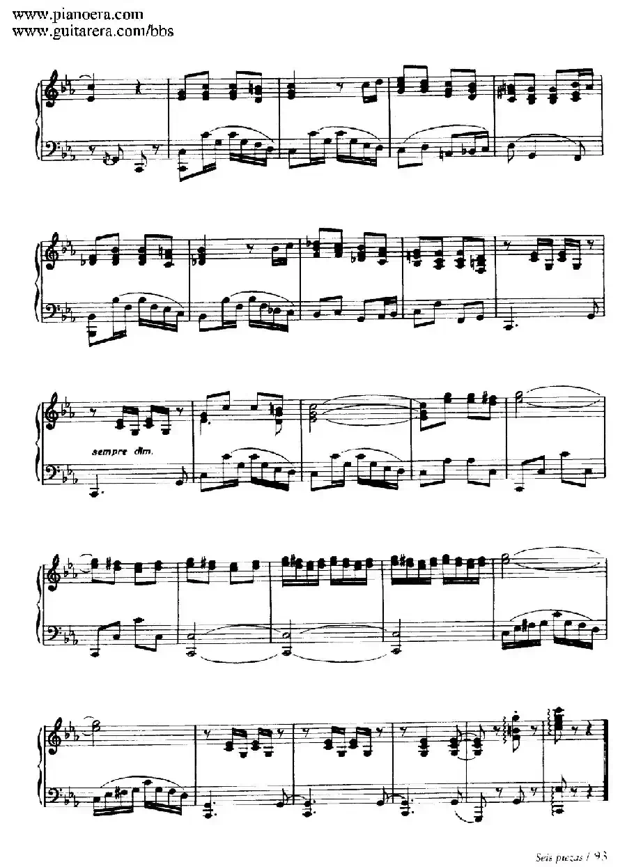 Six Pieces on Spanish Folksongs H.125（6首西班牙民谣小品·5. 东方进行曲 Marcha oriental）