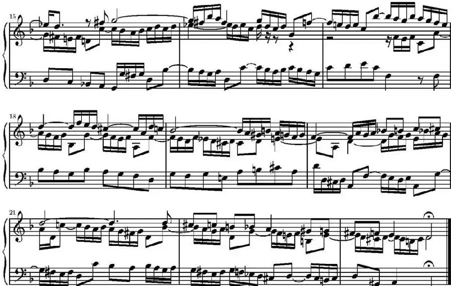 15首巴赫三部创意曲集（NO.4）