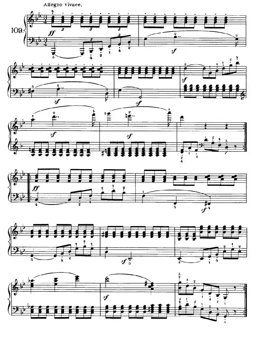 One Hundred and Ten Easy and Progressive Exercises Op.453（车尔尼110首简易练习曲 101——110）