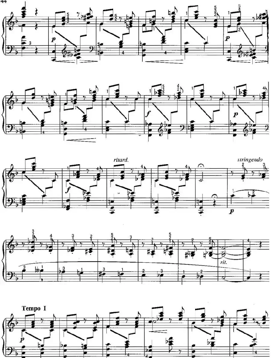 不可不弹的世界钢琴名曲：旋律（F大调）