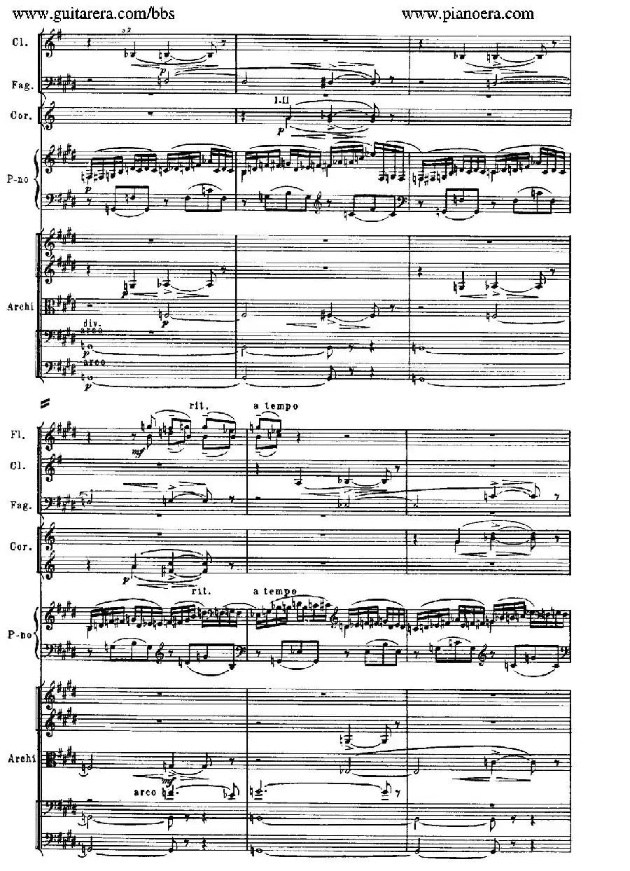 c小调第二钢琴协奏曲 Op.18（第二乐章总谱）
