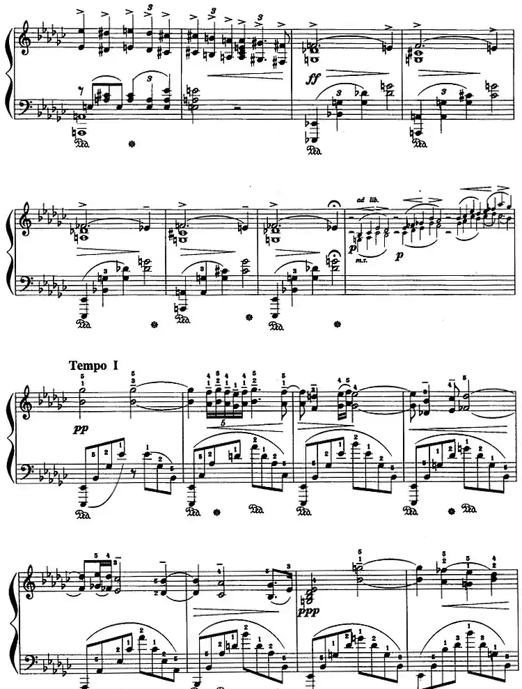 现代钢琴曲：26、哀歌（Op.3，No.1）
