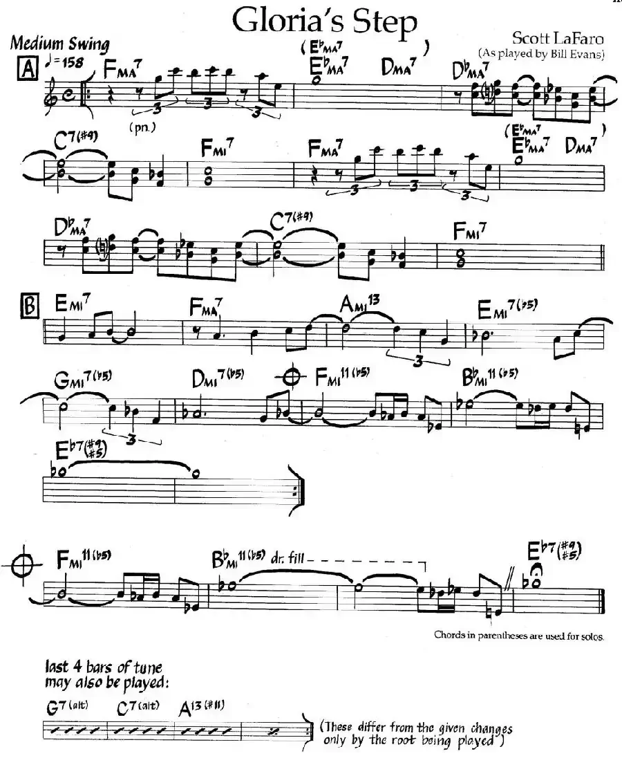 Gloria's Step（爵士钢琴曲）