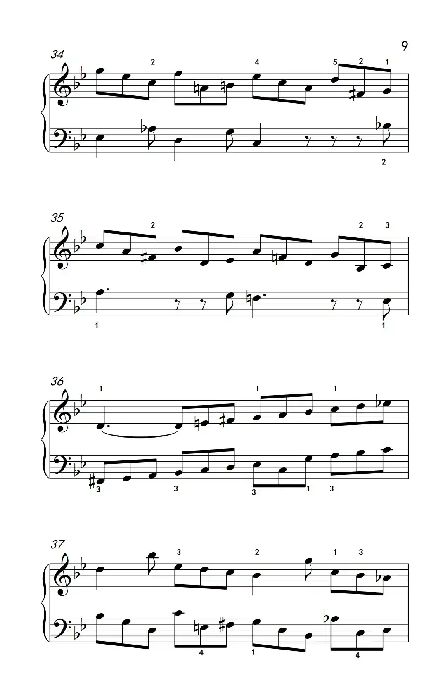 第九级1.吉格舞曲 选自《英国组曲》第三套（中央音乐学院 钢琴（业余）考级教程 7-9级）