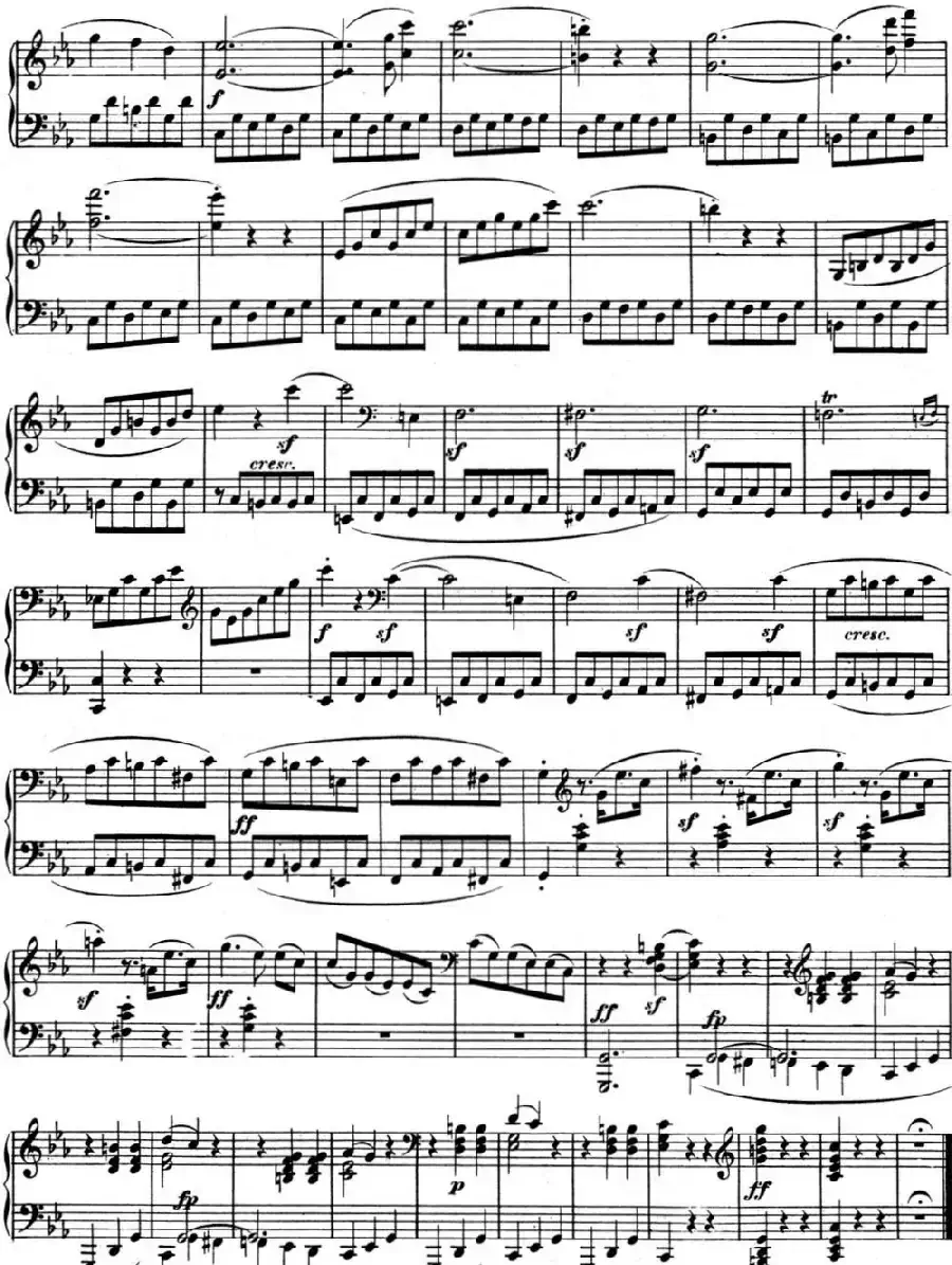 贝多芬钢琴奏鸣曲05 c小调 Op.10 No.1 C minor