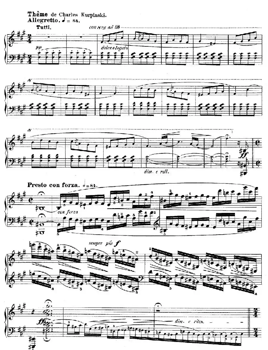 Grand Fantasy on Polish Airs Op.13（华丽的波兰民歌幻想曲·钢琴独奏版）