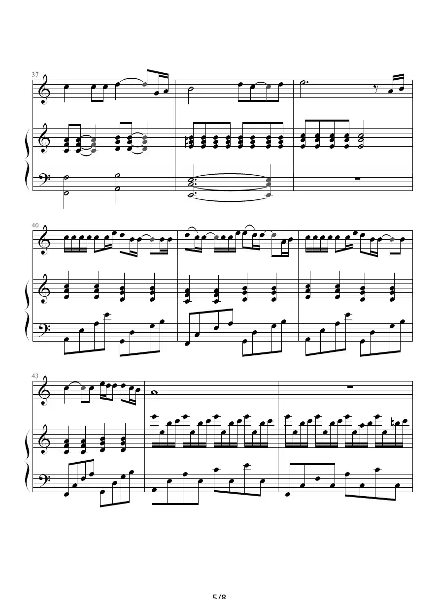 花落（钢琴伴奏谱）