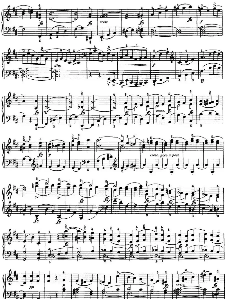 海顿 钢琴奏鸣曲 Hob XVI 51 in D major