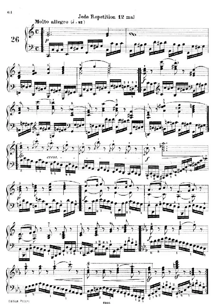School of the Virtuoso Op.365（60首钢琴高级练习曲·26）