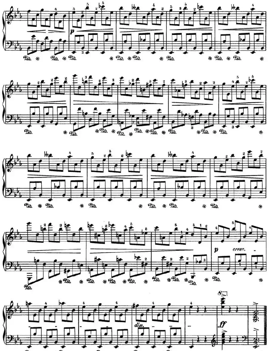 肖邦 24首钢琴前奏曲 Op.28 No.19 降E大调