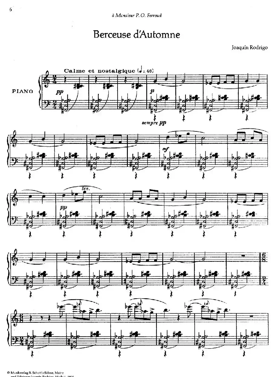 Rodrigo - Deux Berceuses（罗德里戈2首摇篮曲·2）