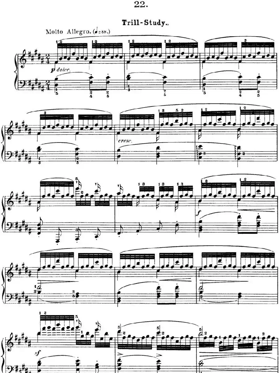 50首车尔尼Op.740钢琴手指灵巧技术练习曲(NO.22)