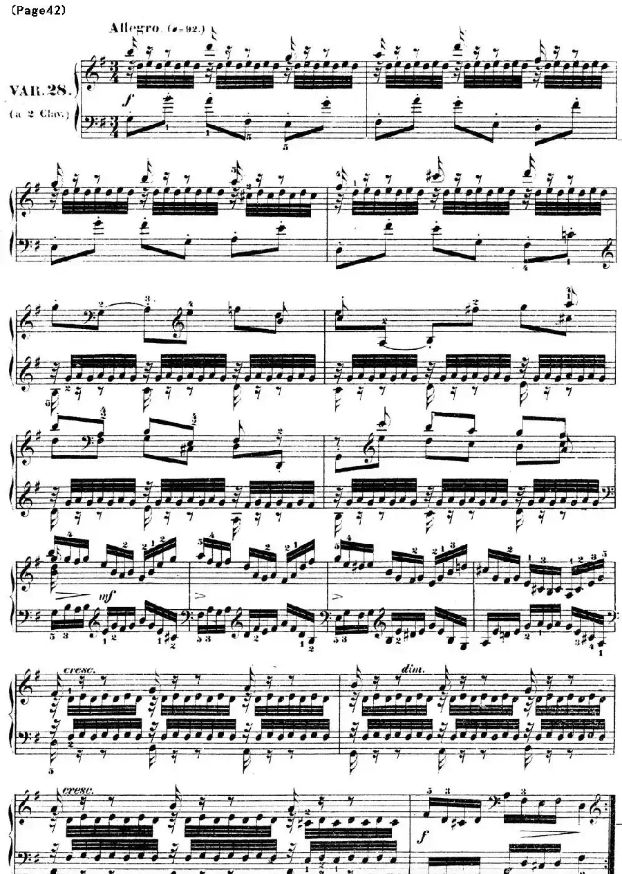 哥德堡变奏曲 巴赫 Goldberg Variationen BWV988