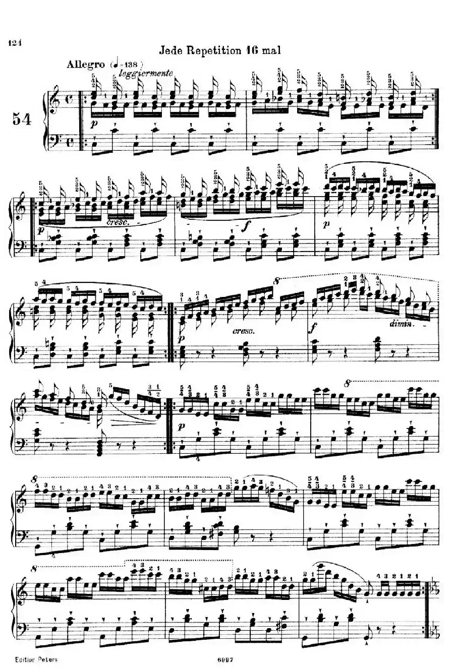 School of the Virtuoso Op.365（60首钢琴高级练习曲·54）