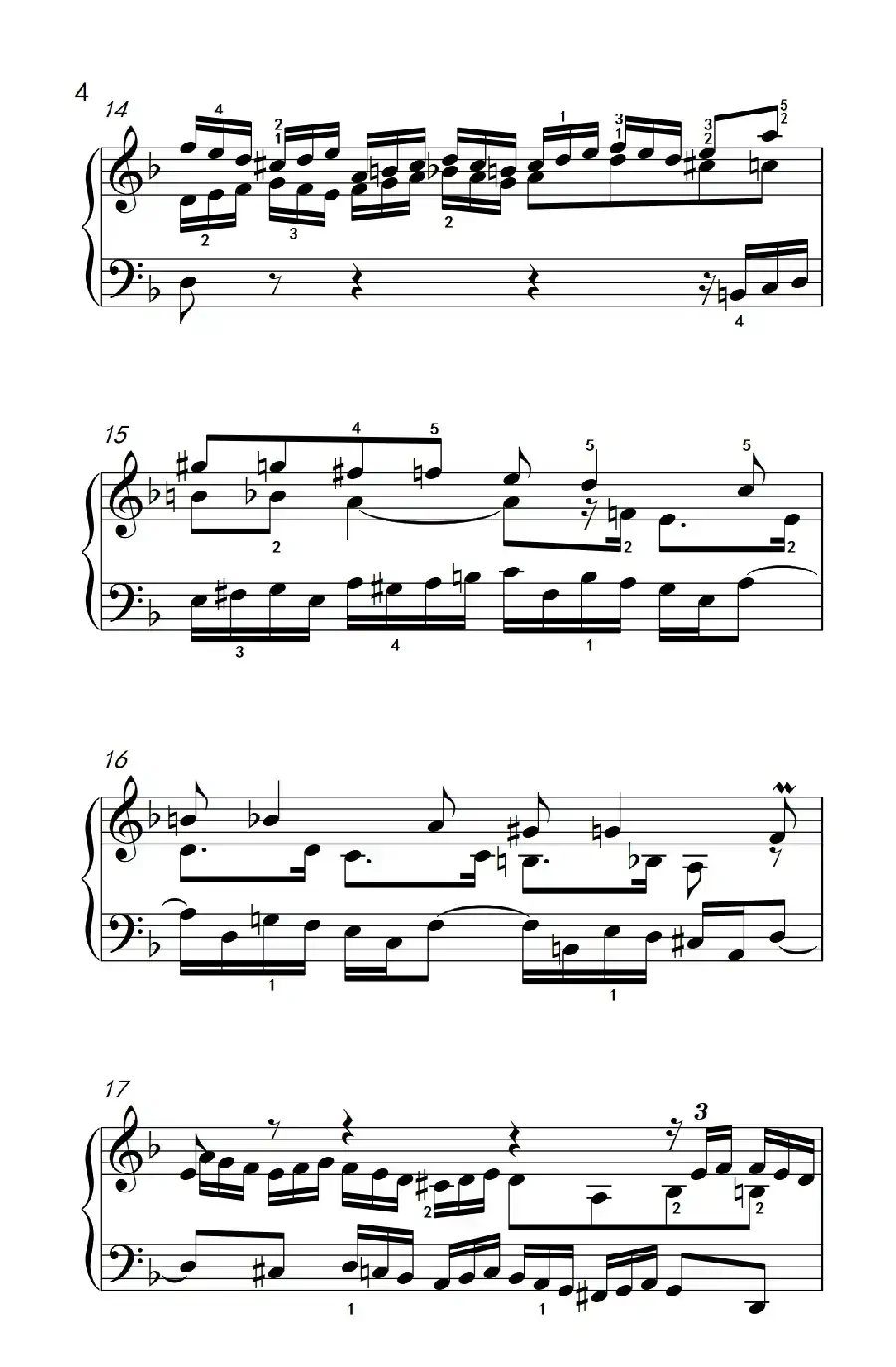 第八级1.d小调赋格曲（中央音乐学院 钢琴（业余）考级教程 7-9级）