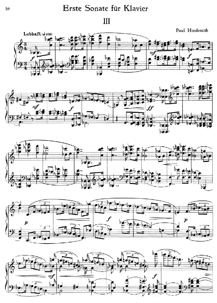 Piano Sonata No.1（第一钢琴奏鸣曲·Ⅲ）