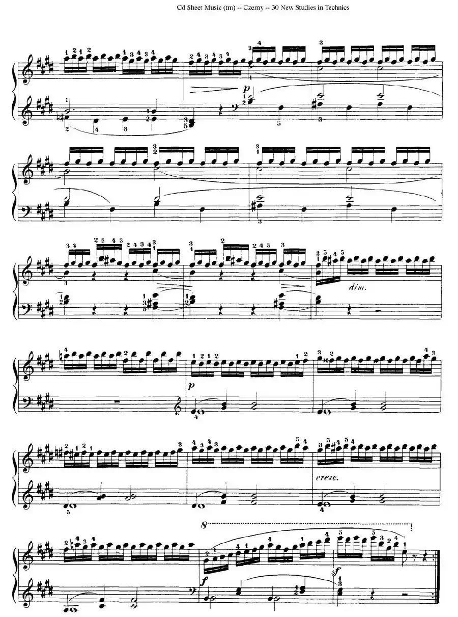 Czerny - 30 New Studies - 22（车尔尼Op849 - 30首练习曲）