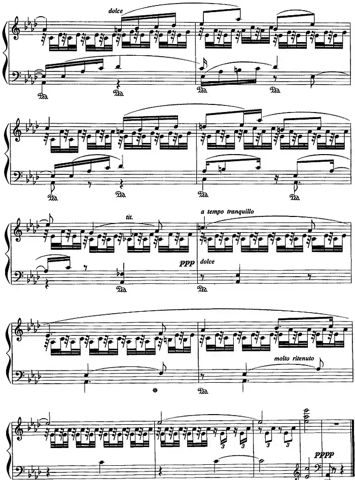现代钢琴曲：16、在孤独的泉水边