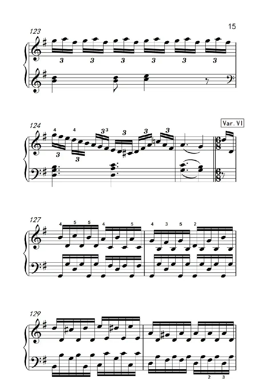 第七级2.G大调变奏曲 贝多芬(中央音乐学院 钢琴(业余)考级教程 7-9级)