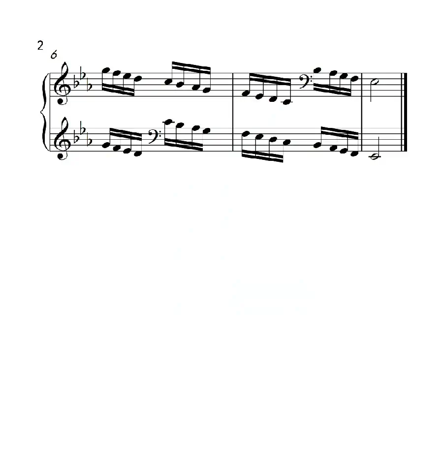 第六级 降E大调音阶（中国音乐学院钢琴考级作品1~6级）