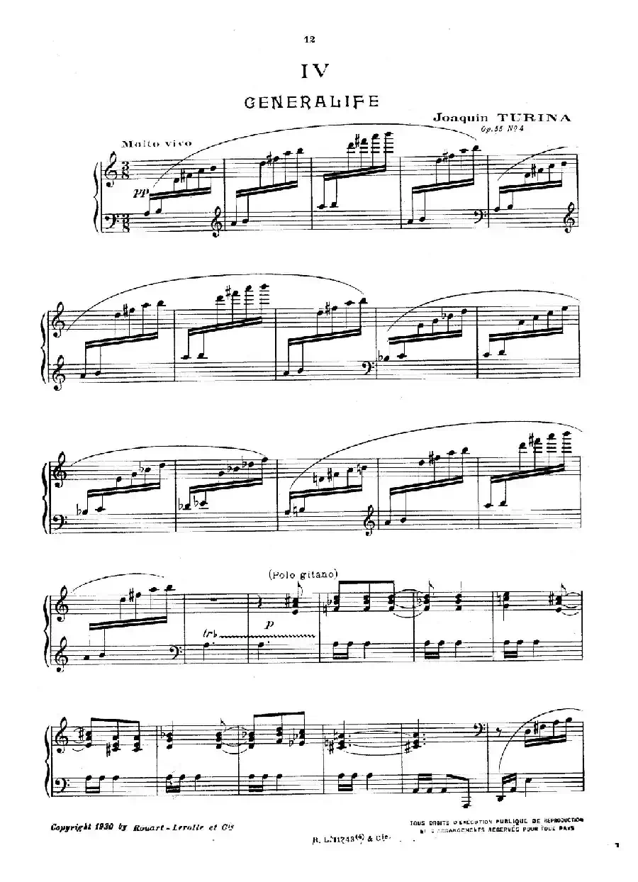Danzas Gitanas Op.55（吉普赛舞曲）（华金·图里纳作曲版）