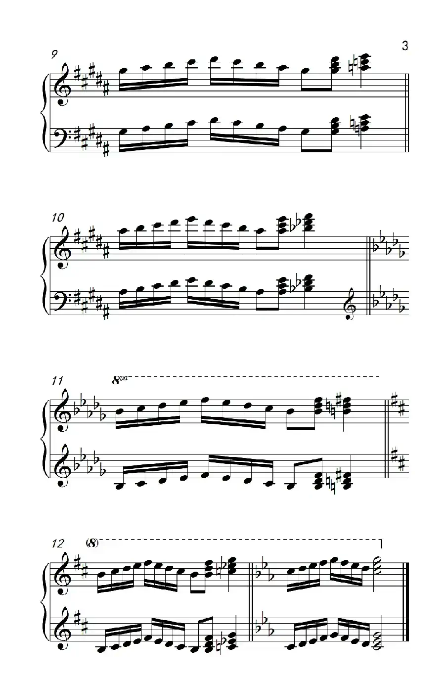 七.五指原位移调练习29（儿童钢琴手指练习 1）