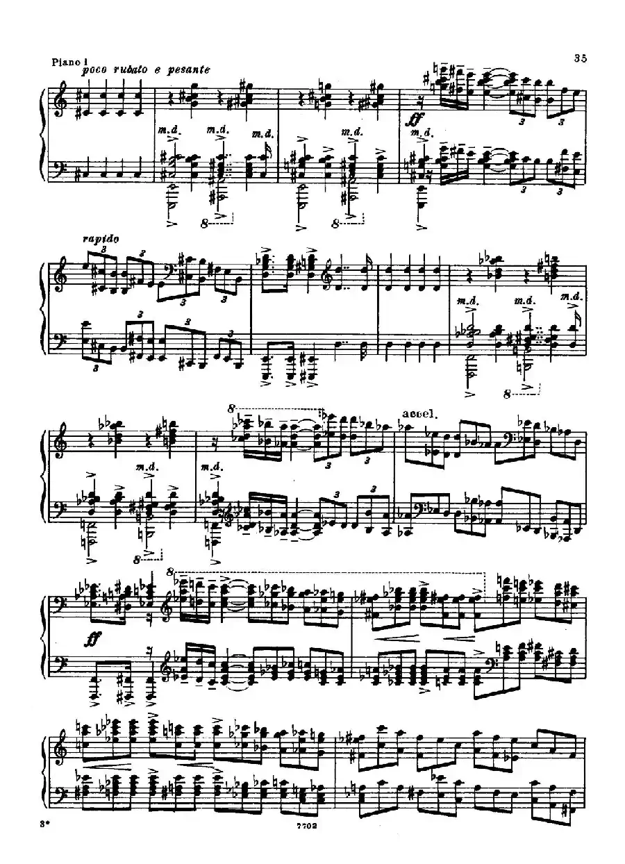 升f小调第一钢琴协奏曲 Op.1（双钢琴版）