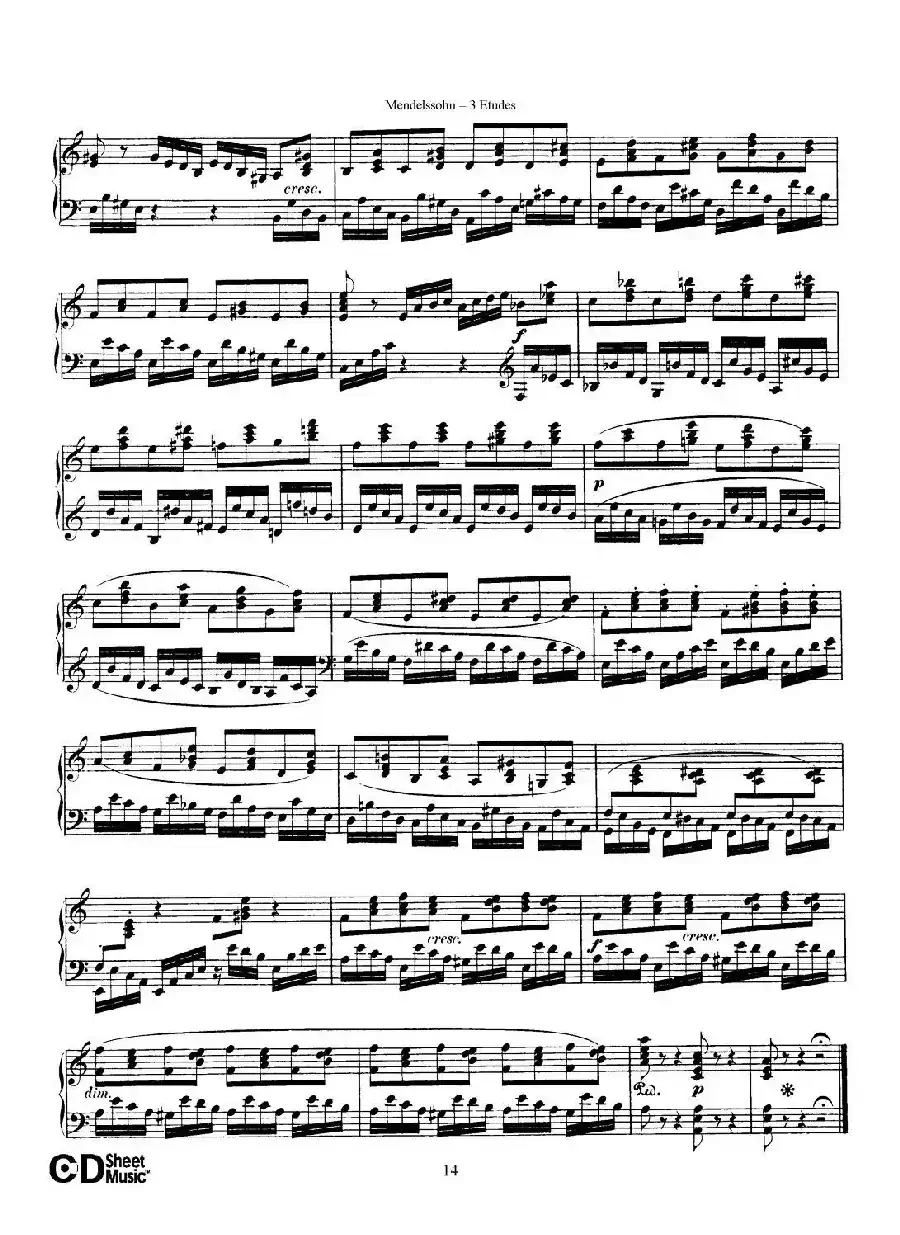 3 Etudes Op.104b（3首练习曲·3）